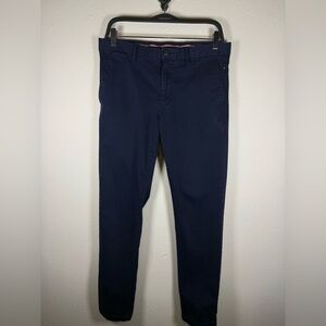 Tommy Hilfiger Bleecker Chino Stretch Slim Fit Navy 32x30.5 Mens